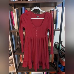 Women's M maroon babydoll dress